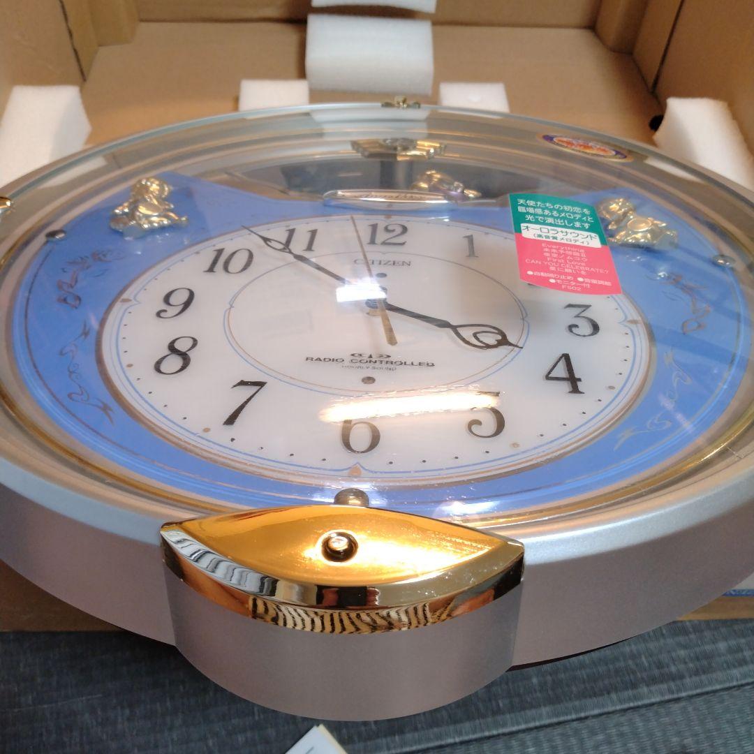 ✨️未使用級✨️ シチズン エンジェルキス 電波掛け時計 6曲入り 4MN404