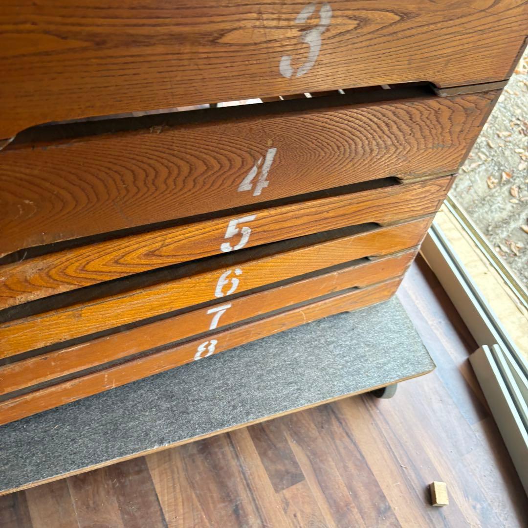 梱包設置込 跳び箱 跳箱 木製 学校 8段 レトロ アンティーク 教育用