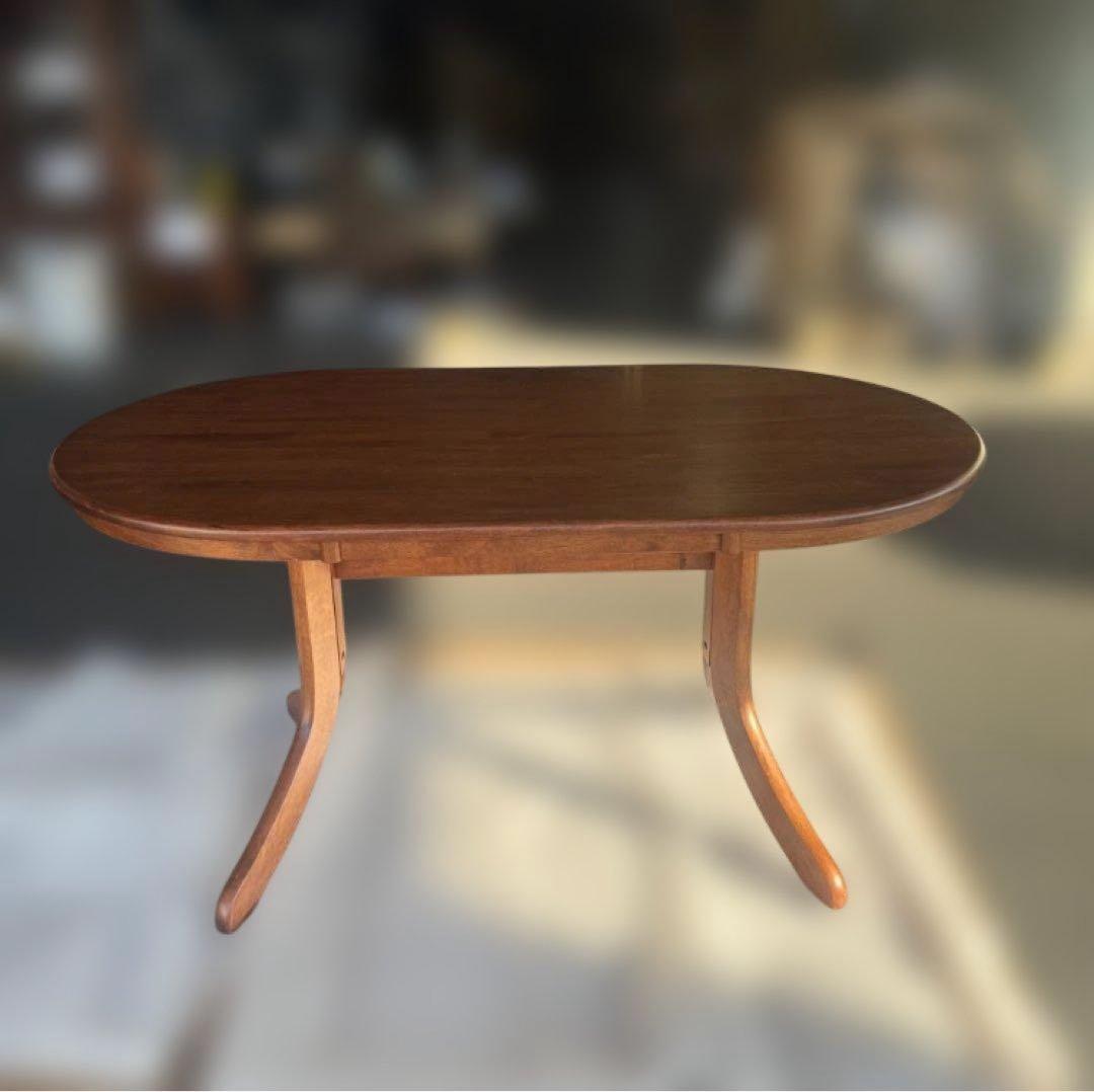 国産木製ダイニングテーブル レトロモダン 訳あり激安品