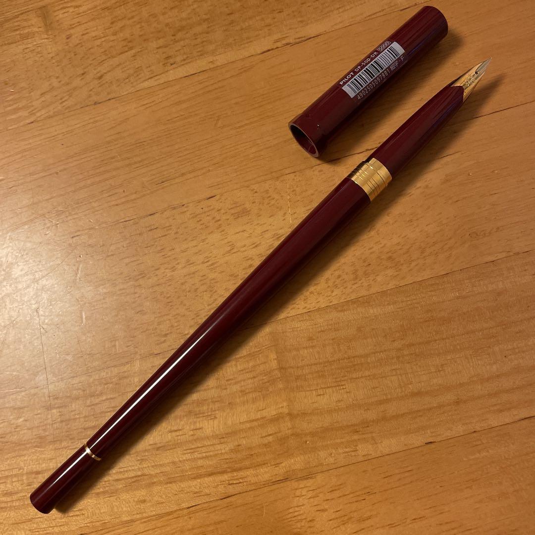 新品 廃盤 パイロット DP-500 デスクペン 万年筆 赤軸 14k F