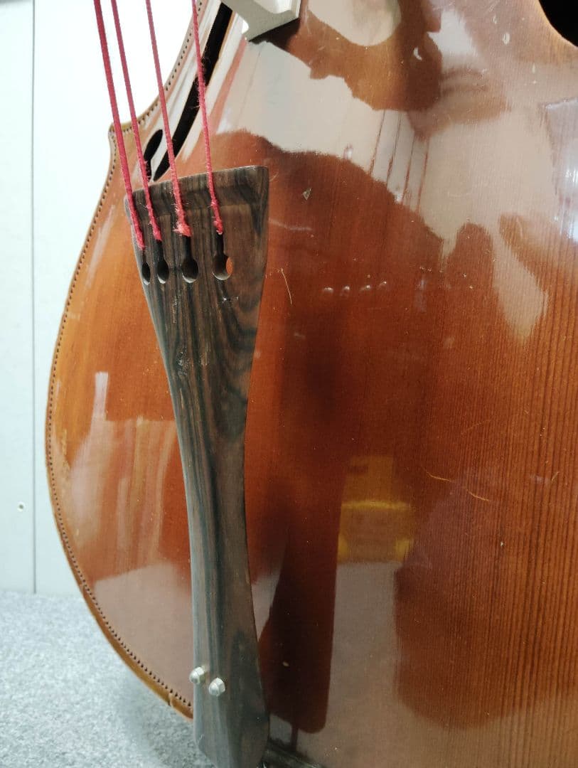 コントラバス ウッドベース チャキ F-20 表単板 ケース付 スピロコア弦