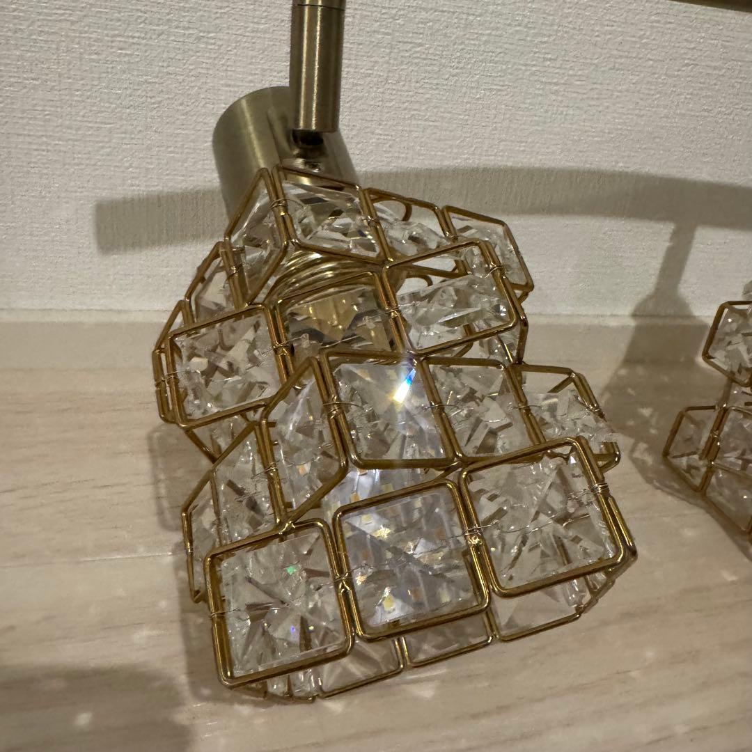 シーリングライト シャンデリア ガラス クリスタル リモコン付き