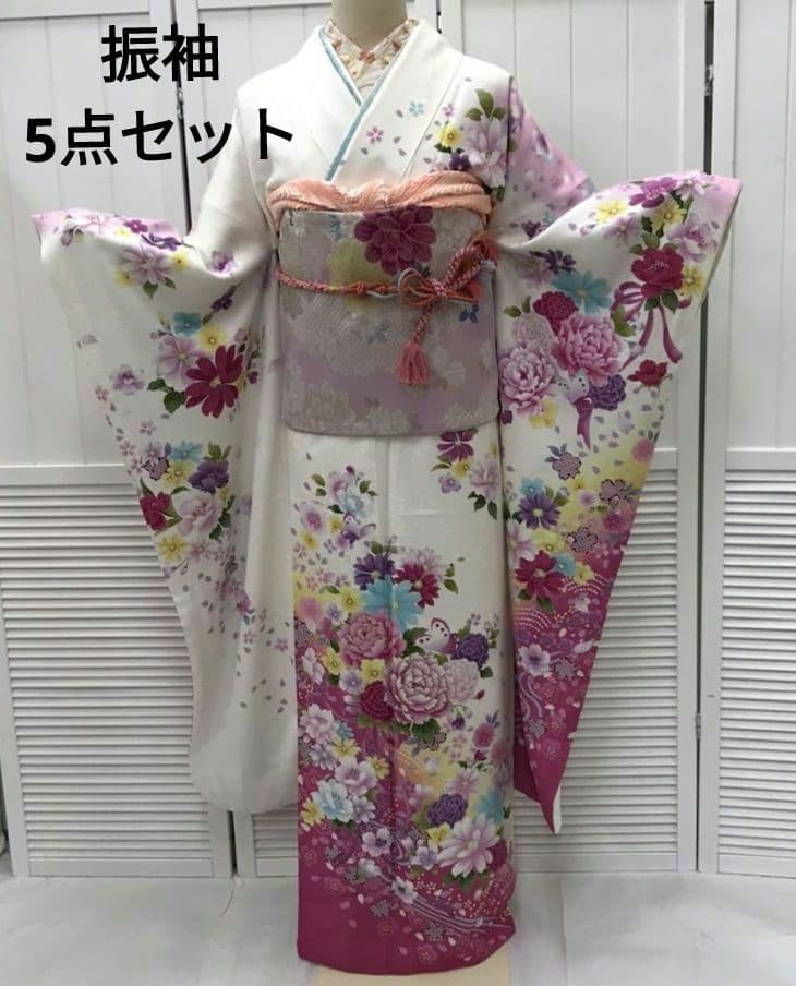 5209❫ ✿ 振袖5点セット ✿ 正絹長襦袢付(刺繍半衿付)