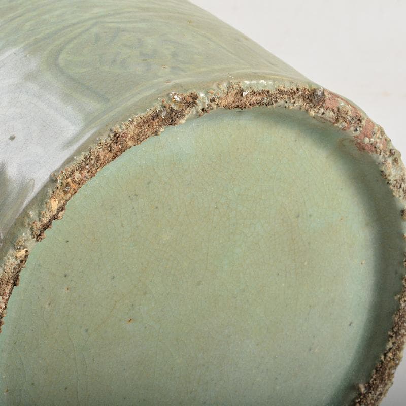 朝鮮美術　李朝　高麗青磁　象嵌龍文瓶　M　R7353B