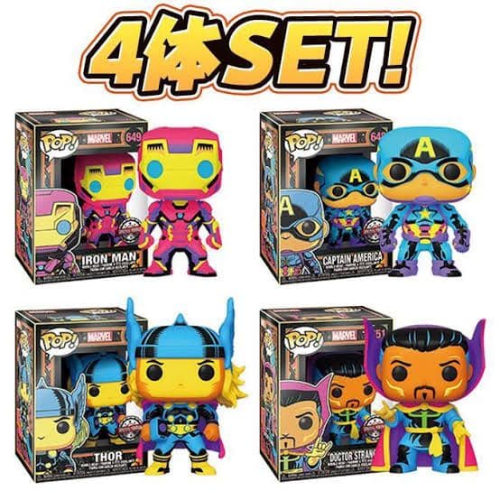 funko pop marvel ファンコ ポップ 4体セット