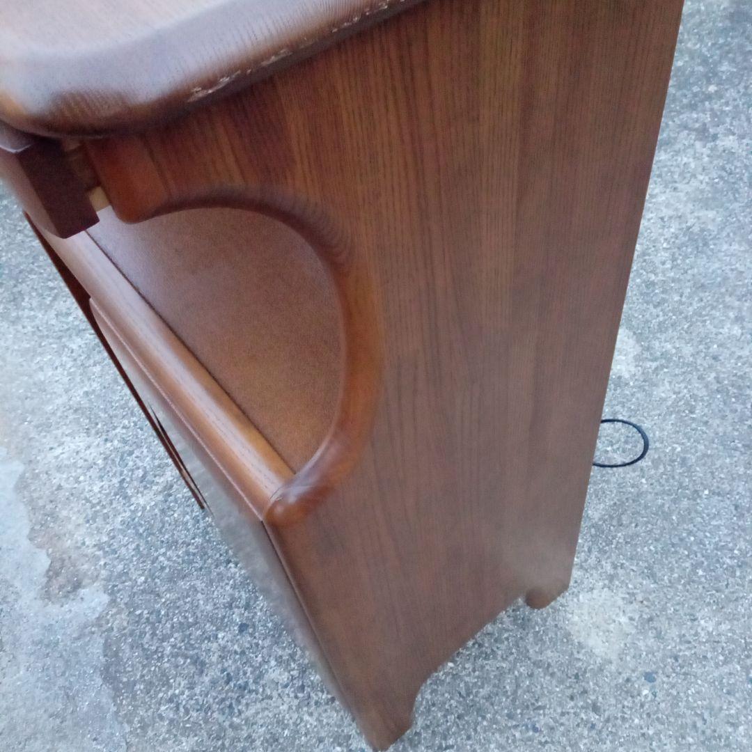 カリモク、ブラウン 電話台 引き出し付き 棚 花台 多用途キャビネット