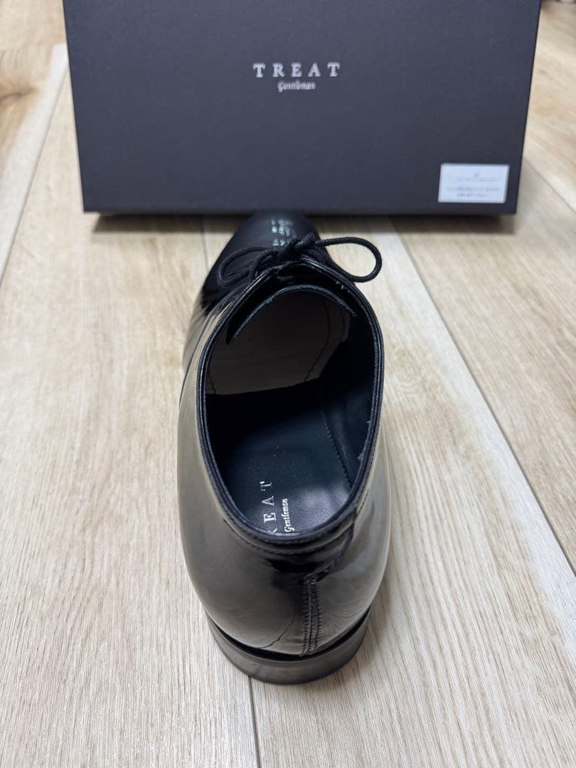 TREAT ドレスシューズ 黒エナメル 結婚式 ※使用してます サイズ:9