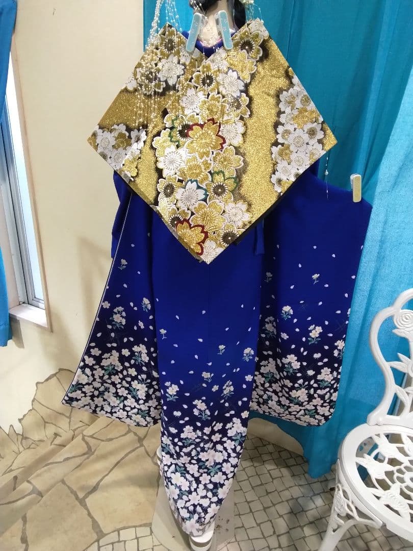 振袖フルセット、鈴乃屋、成人式、重ね衿、帯揚げ帯締め、西陣袋帯