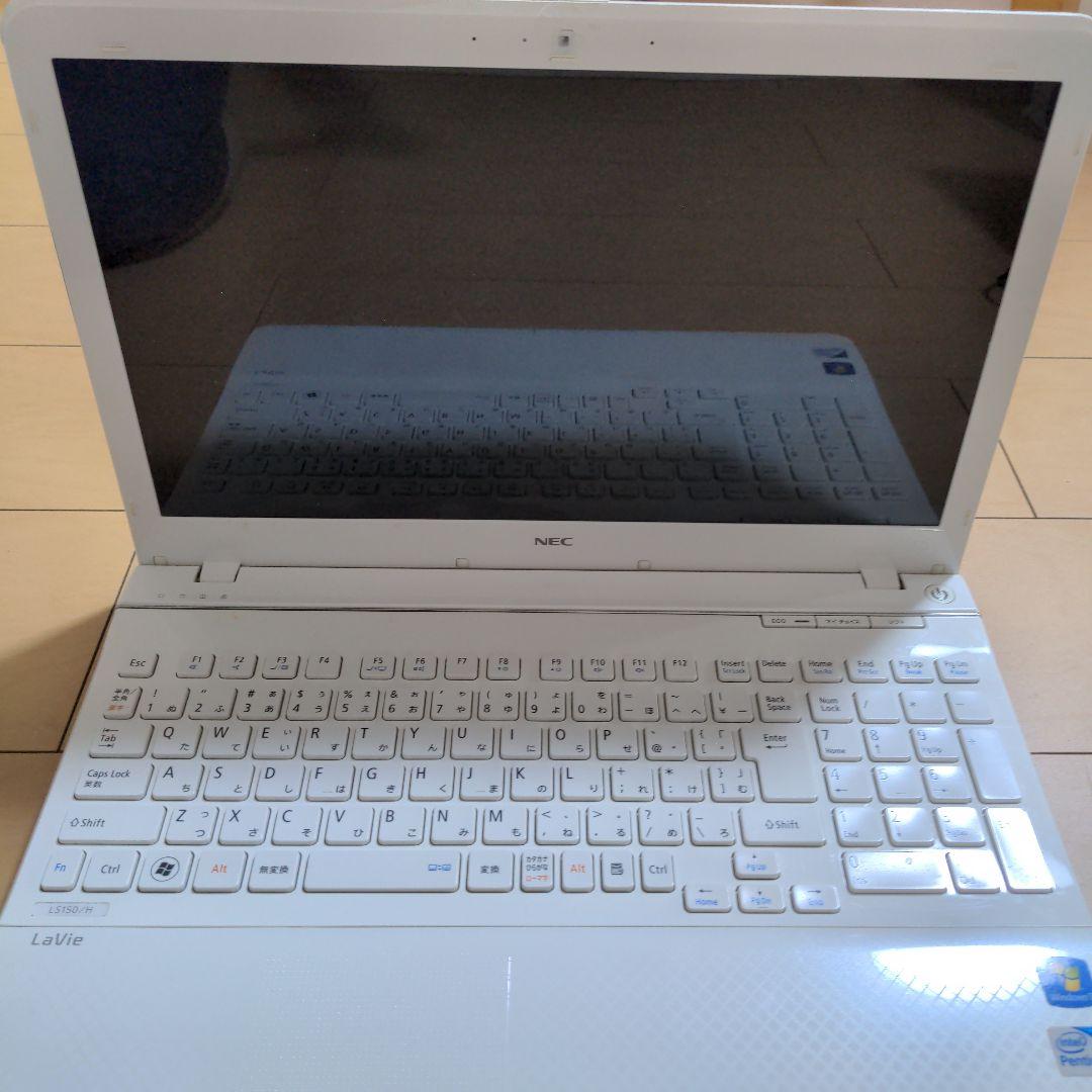 NEC Lavie ノートPC 本体 ACアダプタ付き PC-ls150hs6w - メルカリ