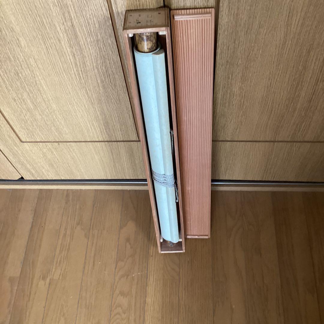 松瀬青々　　紙本彩色画　《朝顔之図》掛軸一幅　軸先竹加工　　肉筆画　234