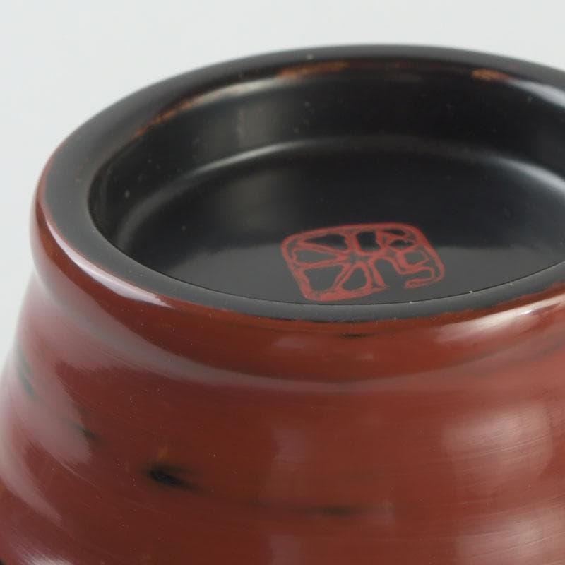 茶道具 根来塗 磯矢阿伎良 茶器 仕覆付 共箱 V 9302