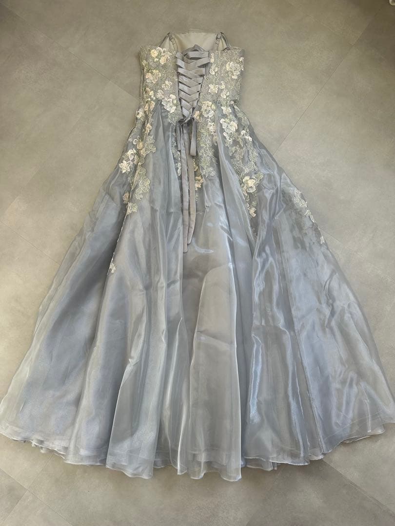 カラードレス　シルバー　グレー　結婚式　TWEED 演奏会ドレス