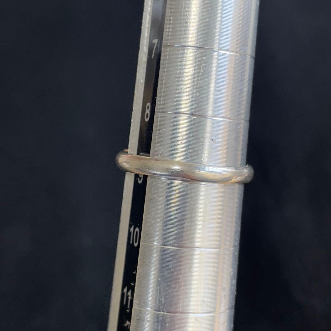 【20】k18とsilverのコンビ　ハートリング　ヴィンテージ　9号