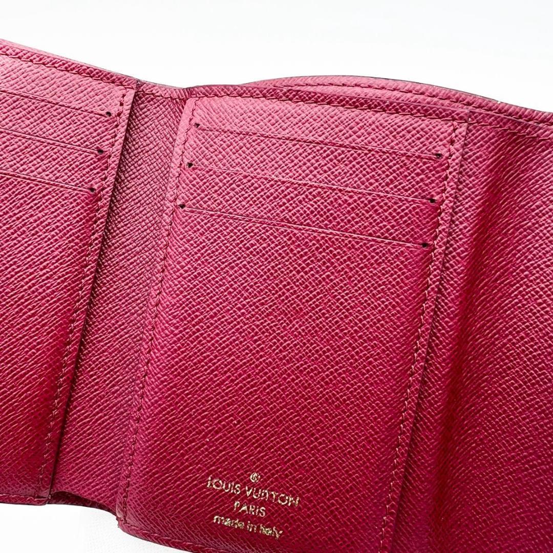 【美品】ヴィトン モノグラム ポルトフォイユ ヴィクトリーヌ フューシャ 財布