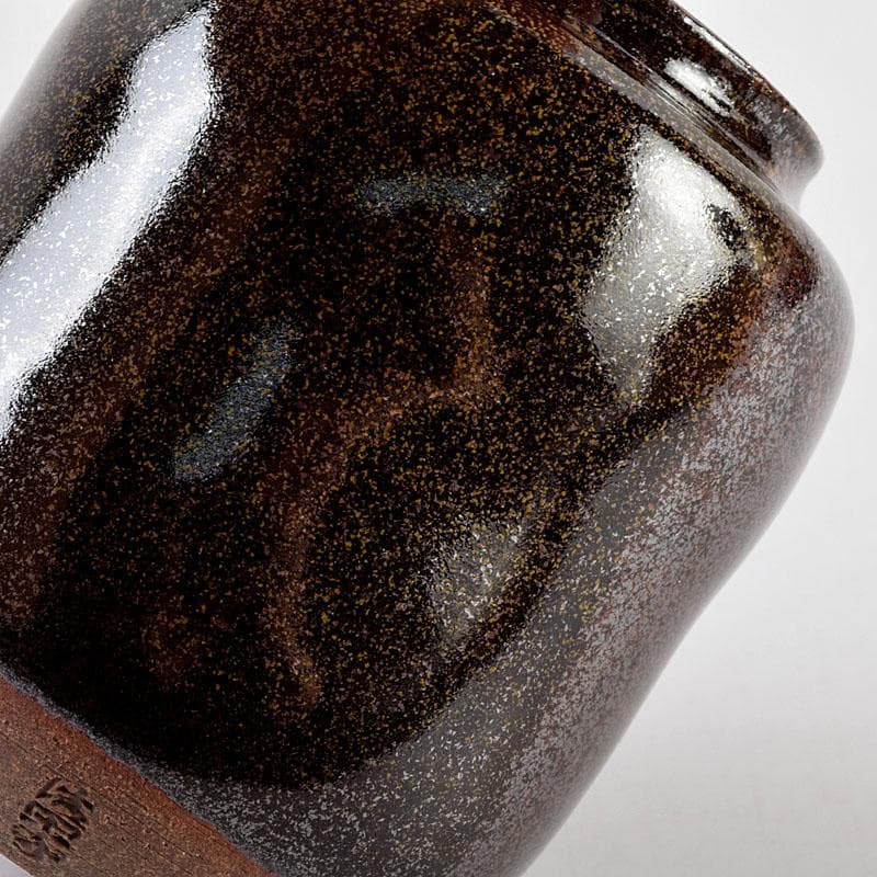 茶道具 清閑寺窯 杉田祥平造 瀧浪茶入 仕覆付 共箱 瀧浪茶入