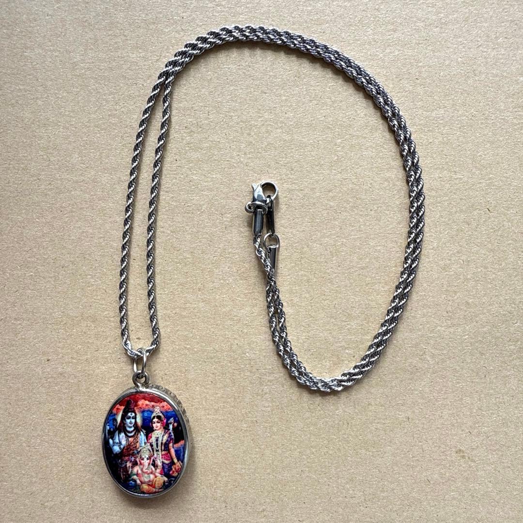 ガネーシャ（ピンク）オームペンダント藤井風お風呂チェーン付