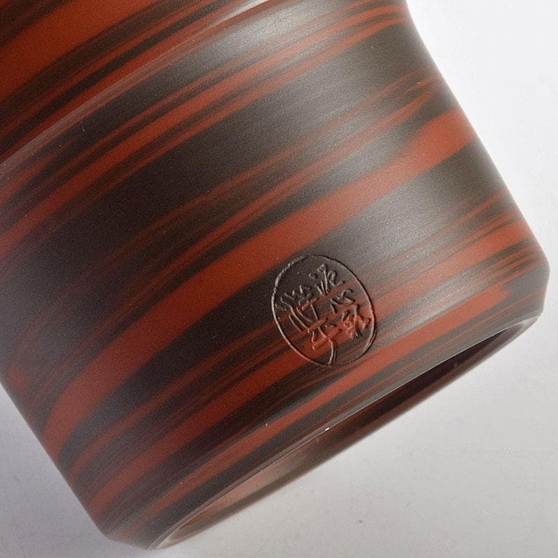 煎茶道具 常滑焼 小西洋平作 窯変 茶器 急須 煎茶碗 五客 共