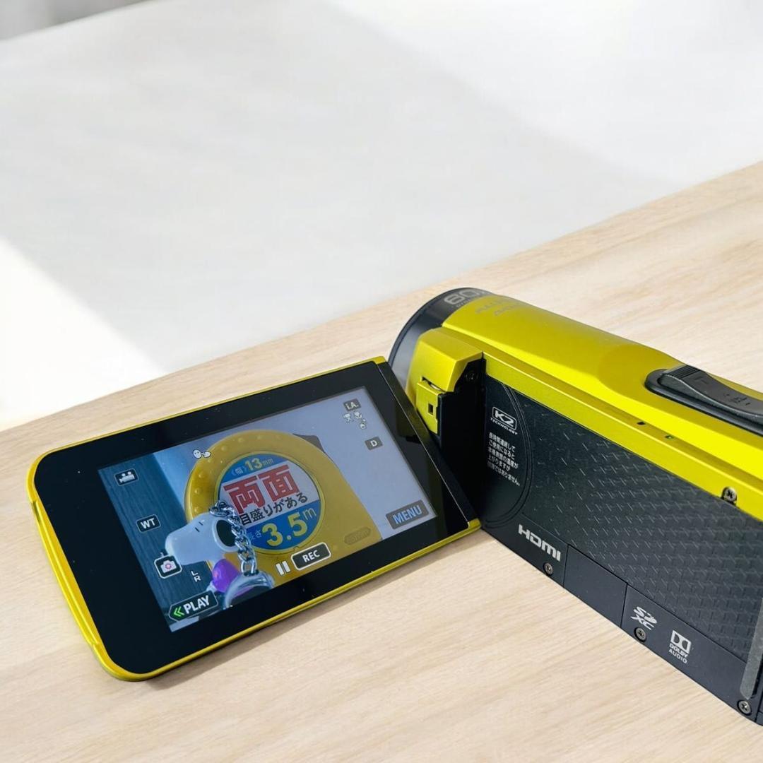 【側面固定不備】Victor JVC GZ-R480-Y イエロー