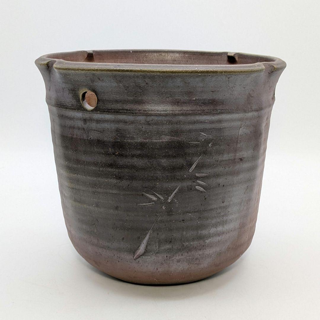 水谷清 備前焼 花器 メダカ鉢 金魚鉢 くず入れ ゴミ箱 水鉢 睡蓮鉢 華道具 水谷清 備前焼 花器 メダカ鉢 金魚鉢 くず入れ ゴミ箱 水鉢 睡蓮鉢 華道具