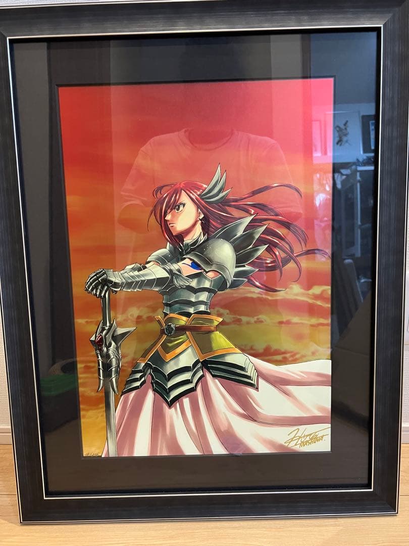 版画 妖精女王 フェアリーテイル 複製原画 エルザ 直筆サイン 真島ヒロ