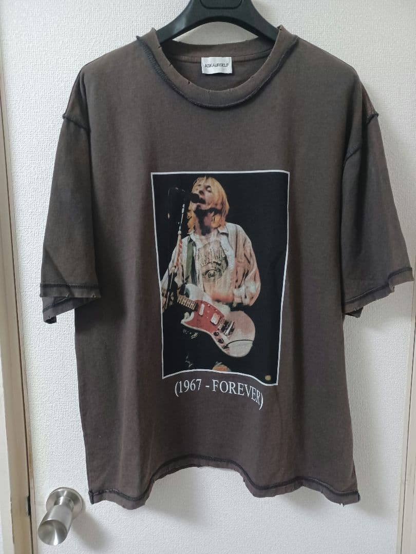 ニルバーナ カートコバーン アスクユアセルフ ダメージ Tシャツ