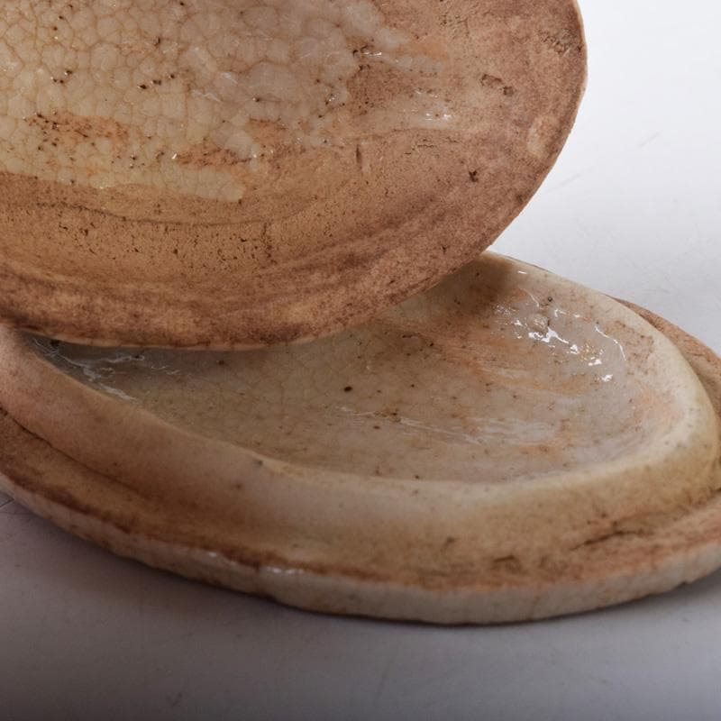 茶道具 瀬戸焼 葵窯 竹里庵 加藤春二作 小牧山 香合 共布共