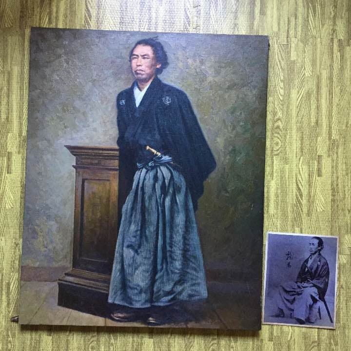 坂本龍馬 肖像画 油絵 ポートレート ビンテージ　フリーメイソン 坂本龍馬 肖像画 油絵 ポートレート ビンテージ フリーメイソン 坂本