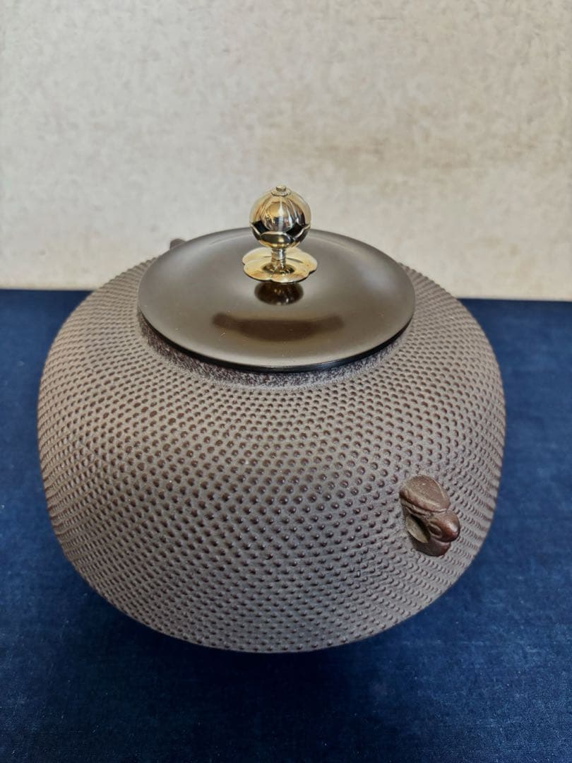 風炉 茶釜 電熱器 人間国宝高橋敬典造 金谷浄雲 唐銅鬼面 南鐐