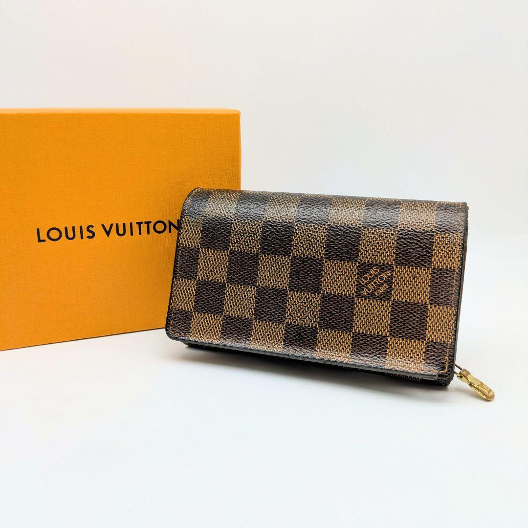 【美品】ポルトフォイユ・トレゾール ダミエ2つ折り財布 ルイヴィトン 楽天市場】【財布】LOUIS VUITTON ルイ ヴィトン ダミエ ポルト モネ