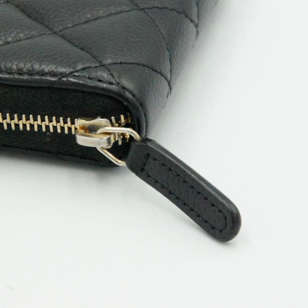 CHANEL シャネル ケース マトラッセ ブラック キャビアスキン