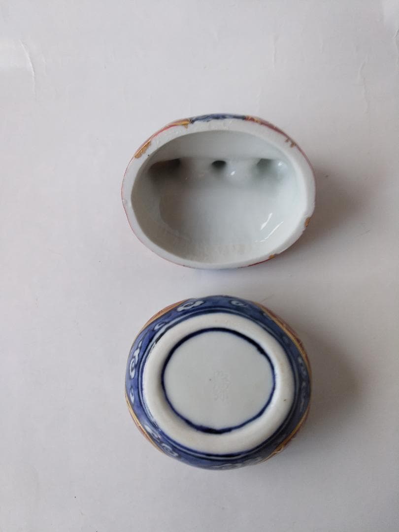 平安 高野昭阿弥 作 宝襴手 木魚香合 茶道具 懐石道具 香合 共箱 新品