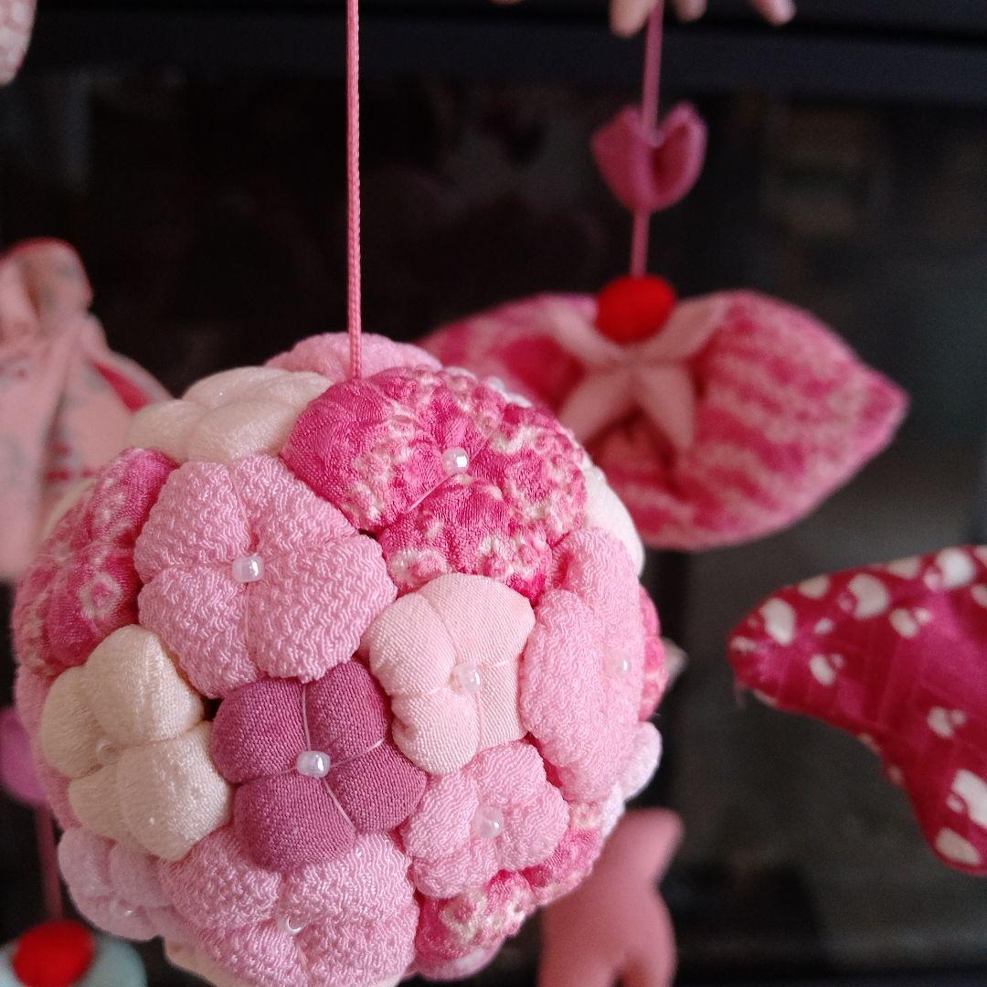 豪華　吊るし飾り　吊るし雛　下げもん7本 ちりめん細工　ハンドメイド　ひな祭り