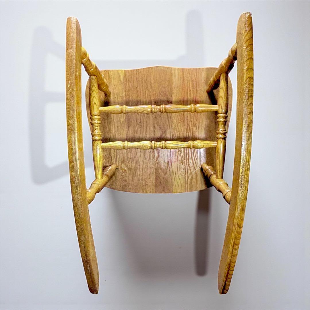 ✨超美品✨ ヴィンテージ 台湾製 ロッキングチェア オーク無垢 彫刻