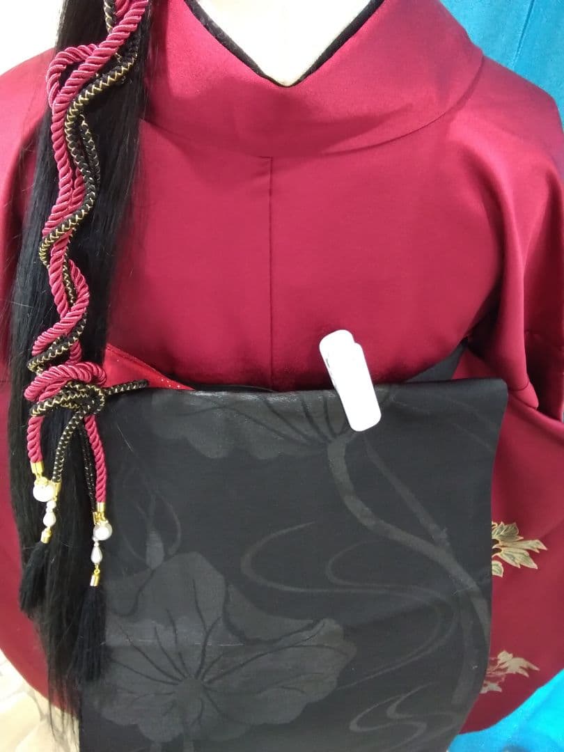 振袖フルセット、正絹振袖成人式、重ね衿、帯揚げ帯締め、西陣京の袋帯