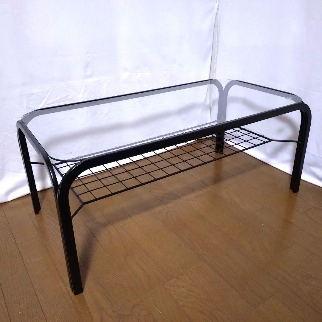 レトロポップ ガラステーブル 昭和レトロ センターテーブル ロー