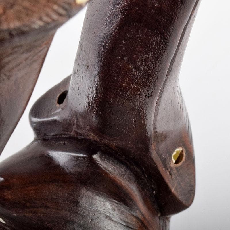 中国 唐木紫壇製 獣骨象嵌装飾 インド象 置物 V R4905B - メルカリ