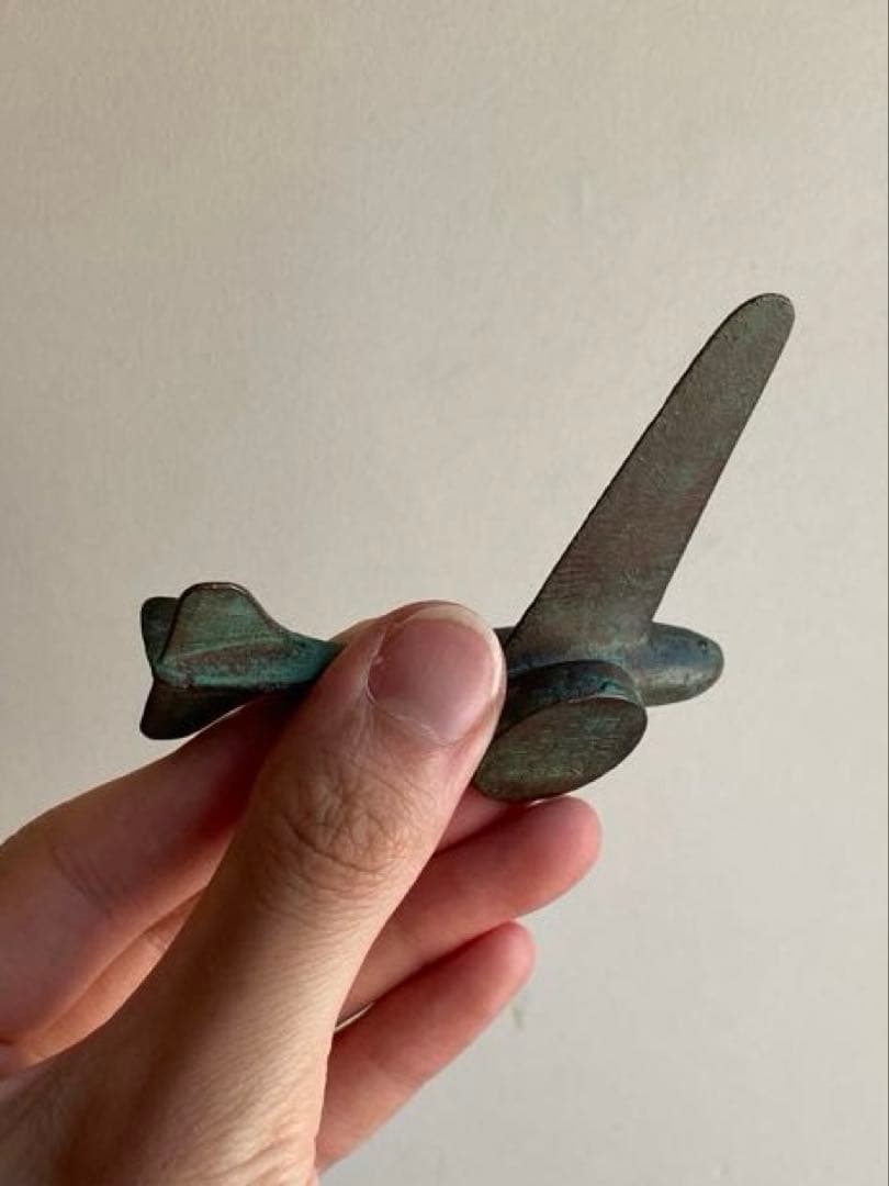 戦前 航空研究所 飛行機文鎮 銅器製 昭和6(1931)年