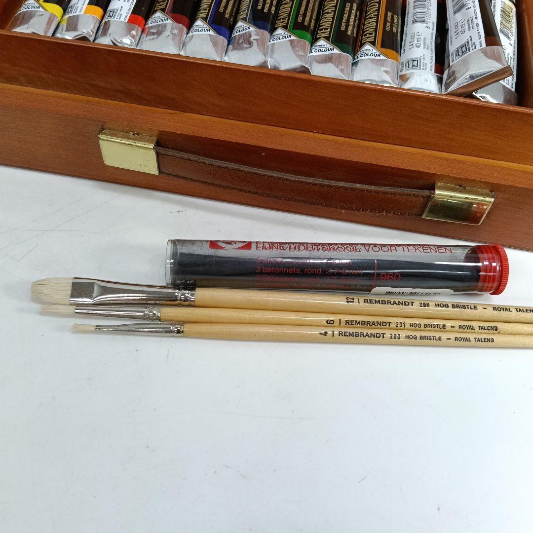 Rembrandt 絵具セット 木製ケース付き セット上109