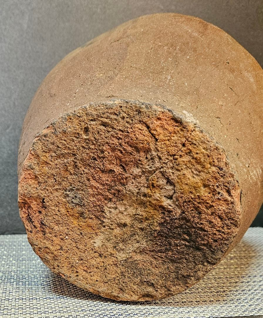 江戸時代 古常滑系 壺 種壺 花入 花生 インテリア オブジェ 高26.7cm