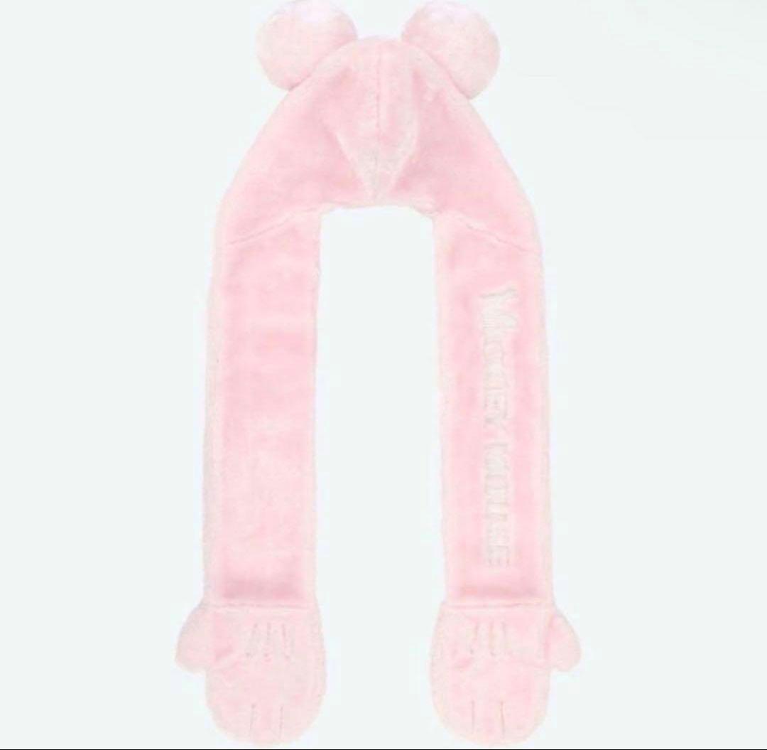 ディズニー マフラーキャップ ピンク ミッキー - メルカリ