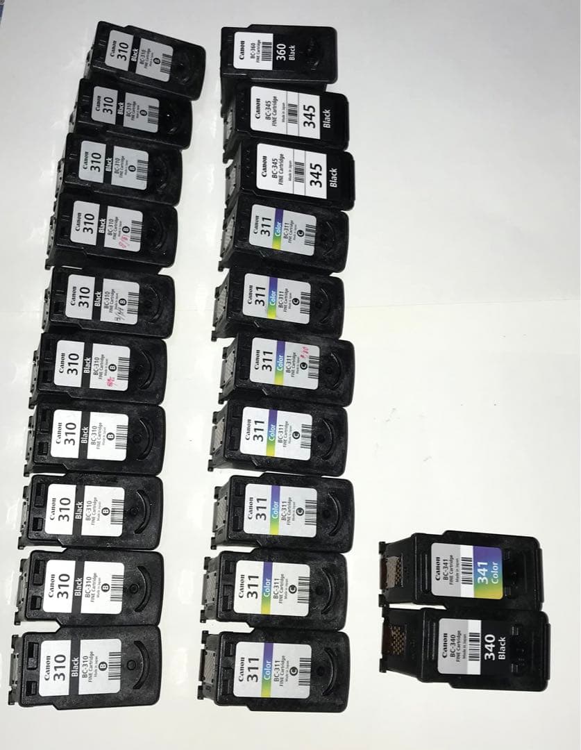 使用済み空インク】Canon純正インクカートリッジ 各種類 合計22個