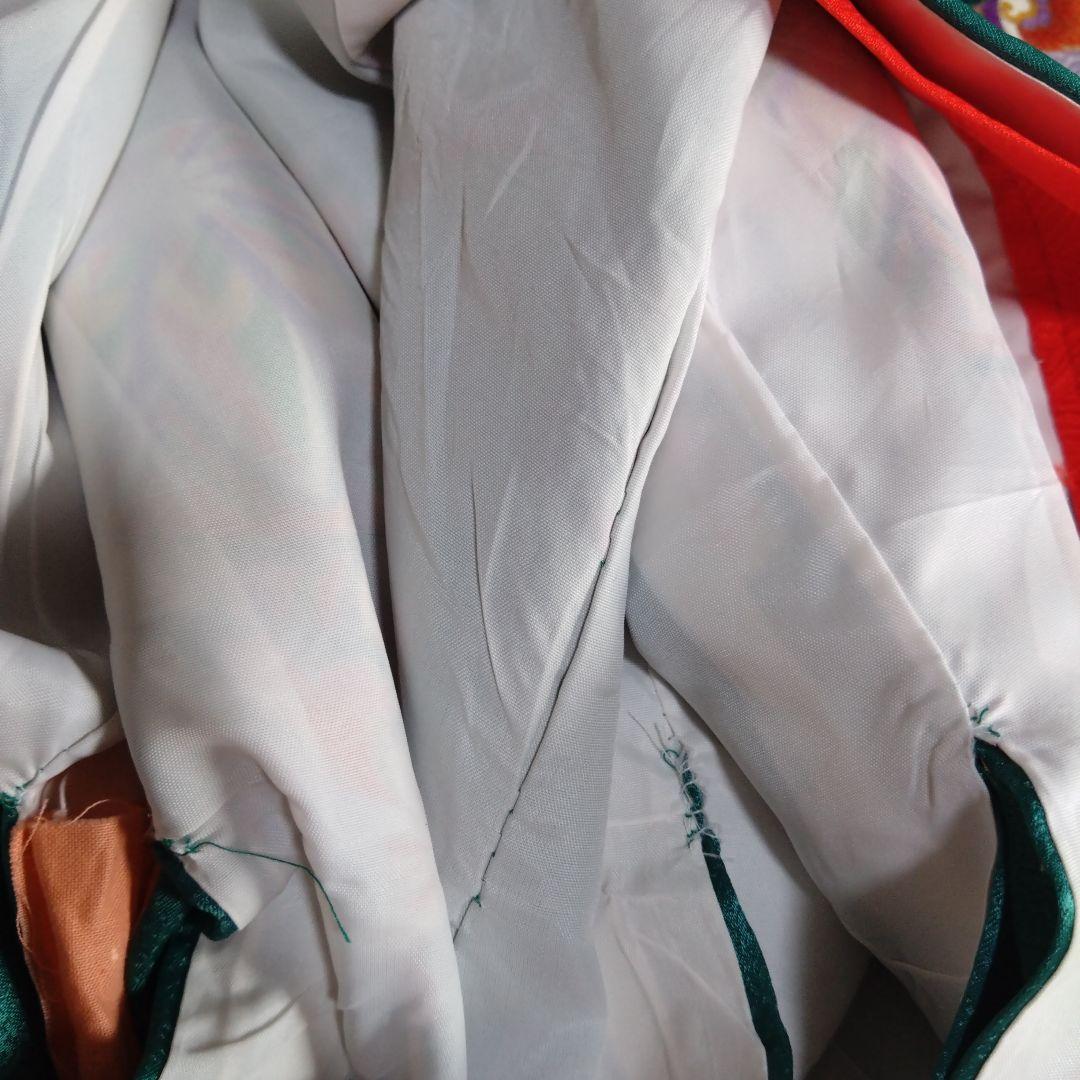 美しい緑七歳★着物帯バッグ草履小物セット★