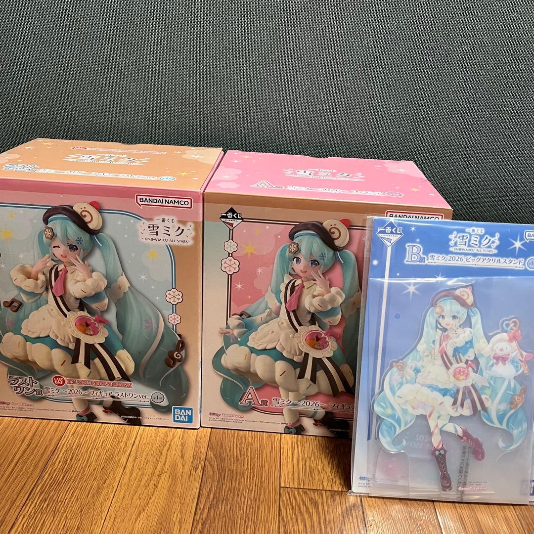 一番くじ 雪ミク A賞 B賞 ラストワン賞 フィギュア 3点セット - メルカリ