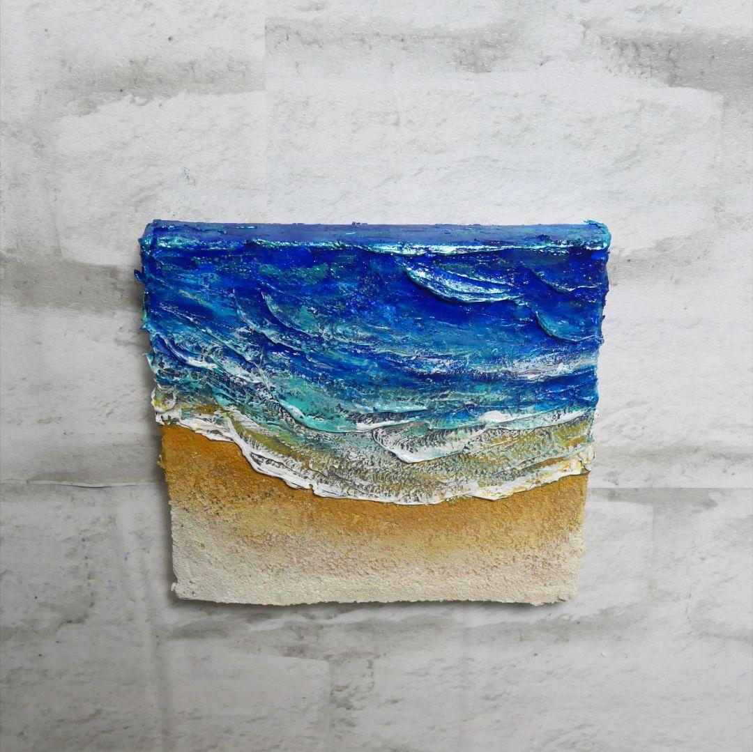 油絵 油彩 油彩画 絵 絵画 【海と波】