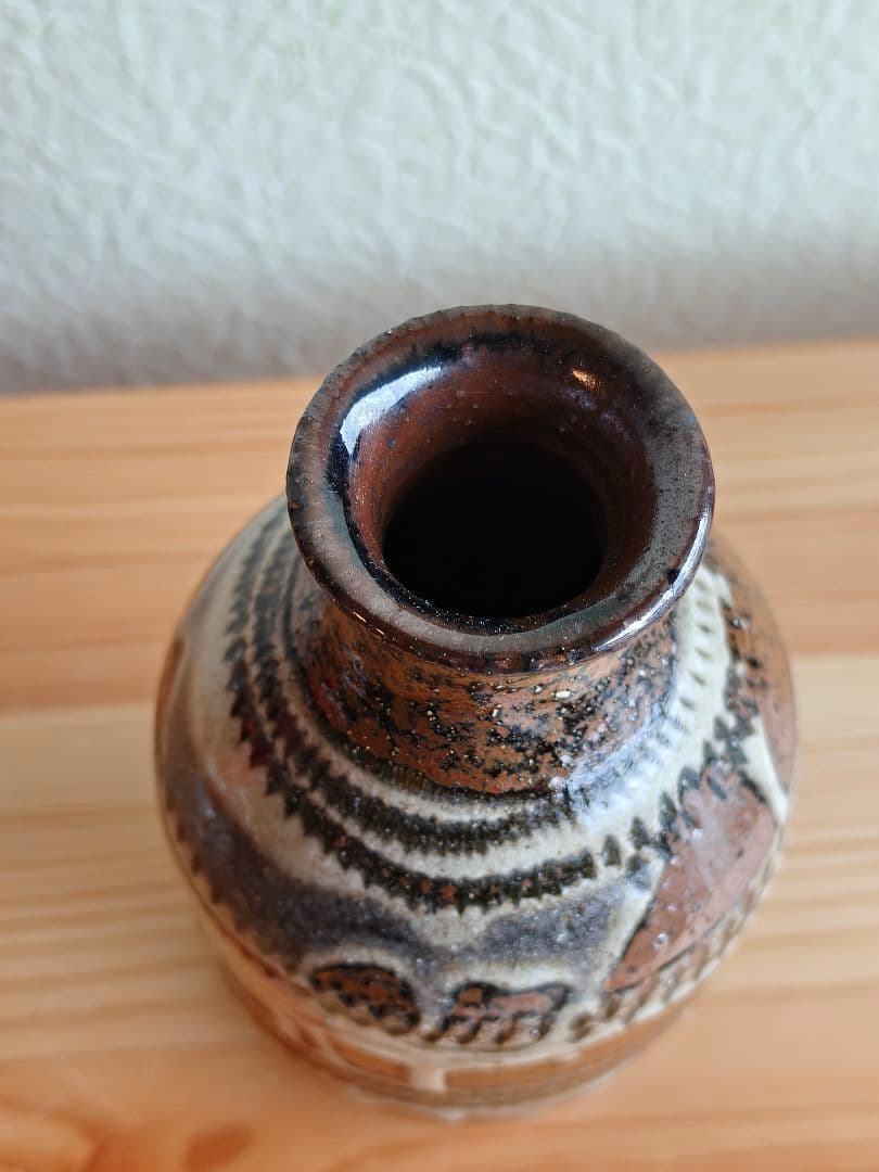 壺屋焼 徳利 やちむん 民藝 飛鉋