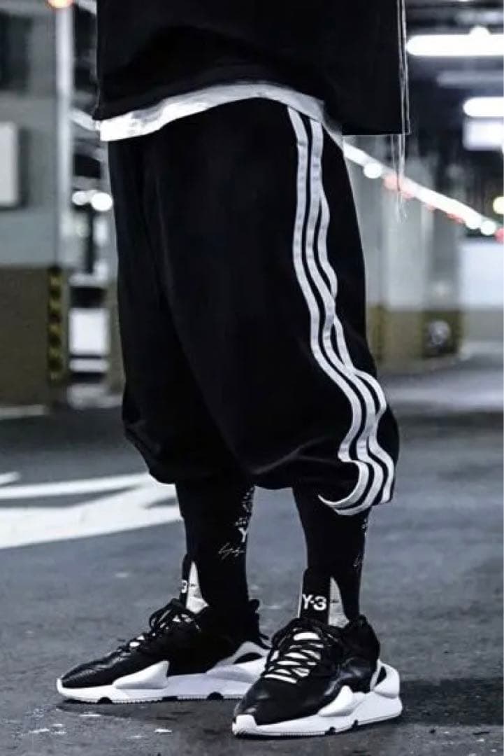 Y-3 スリーストライプスサルエルパンツ