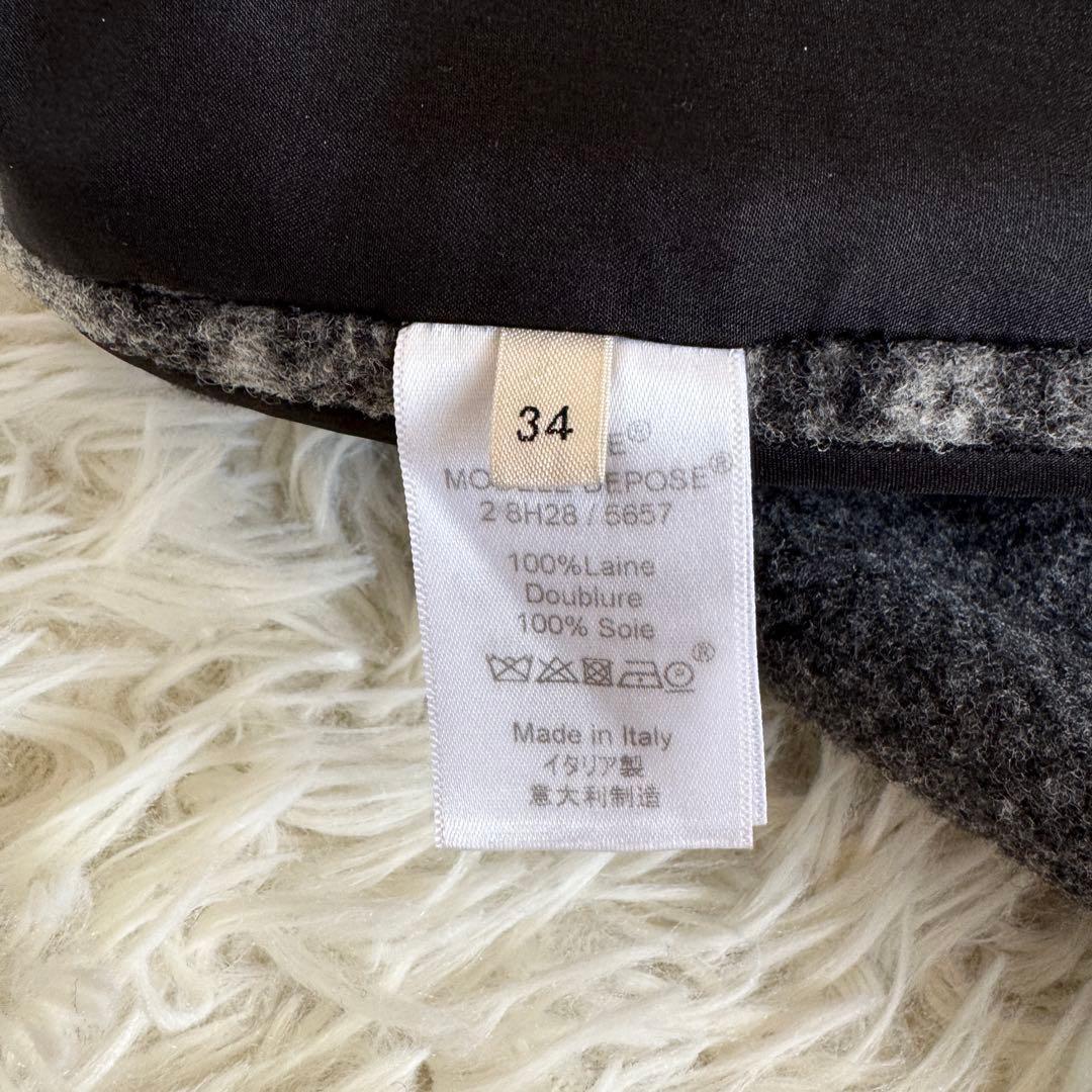 未使用級 フィービー セリーヌ クロンビーコート シルク グレー S