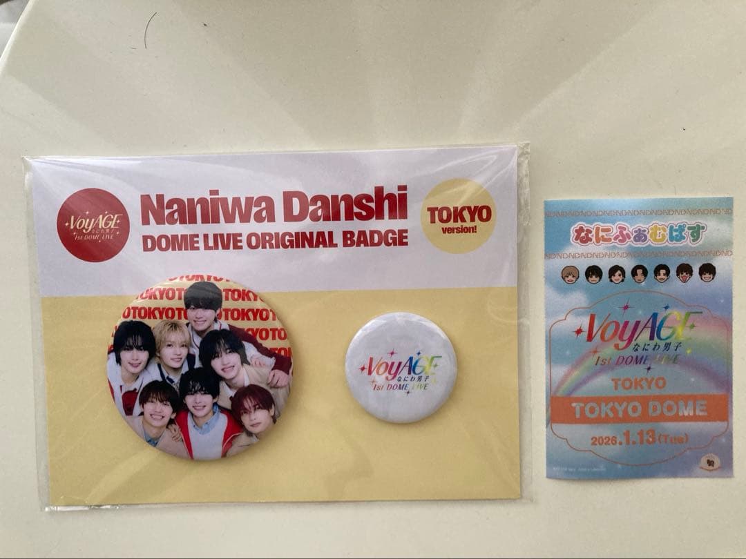 なにわ男子 ドームツアー オリジナル缶バッジ 東京 なにふぁむパス1/13