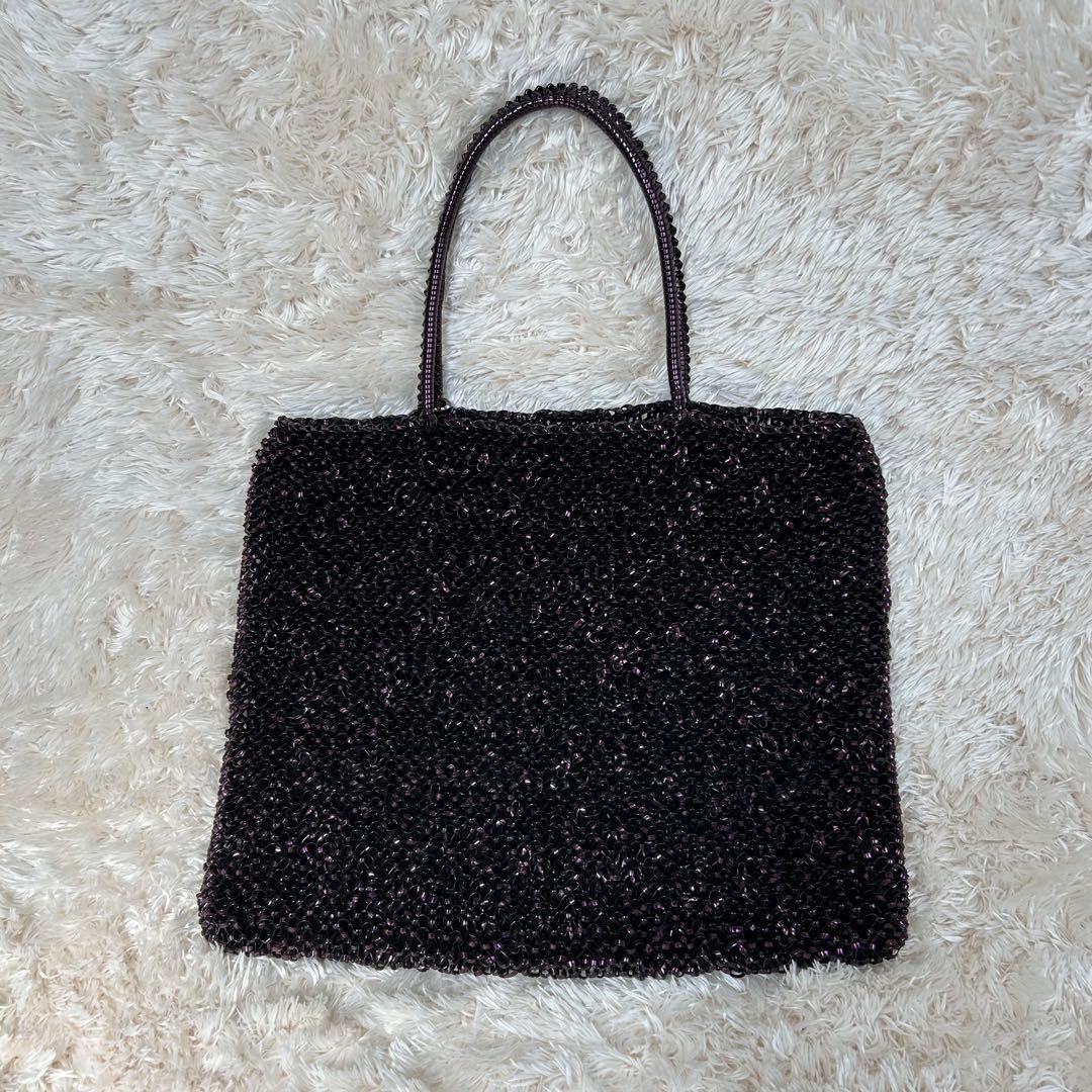 アンテプリマ スクエアラージ トートバッグ パープル　チャーム