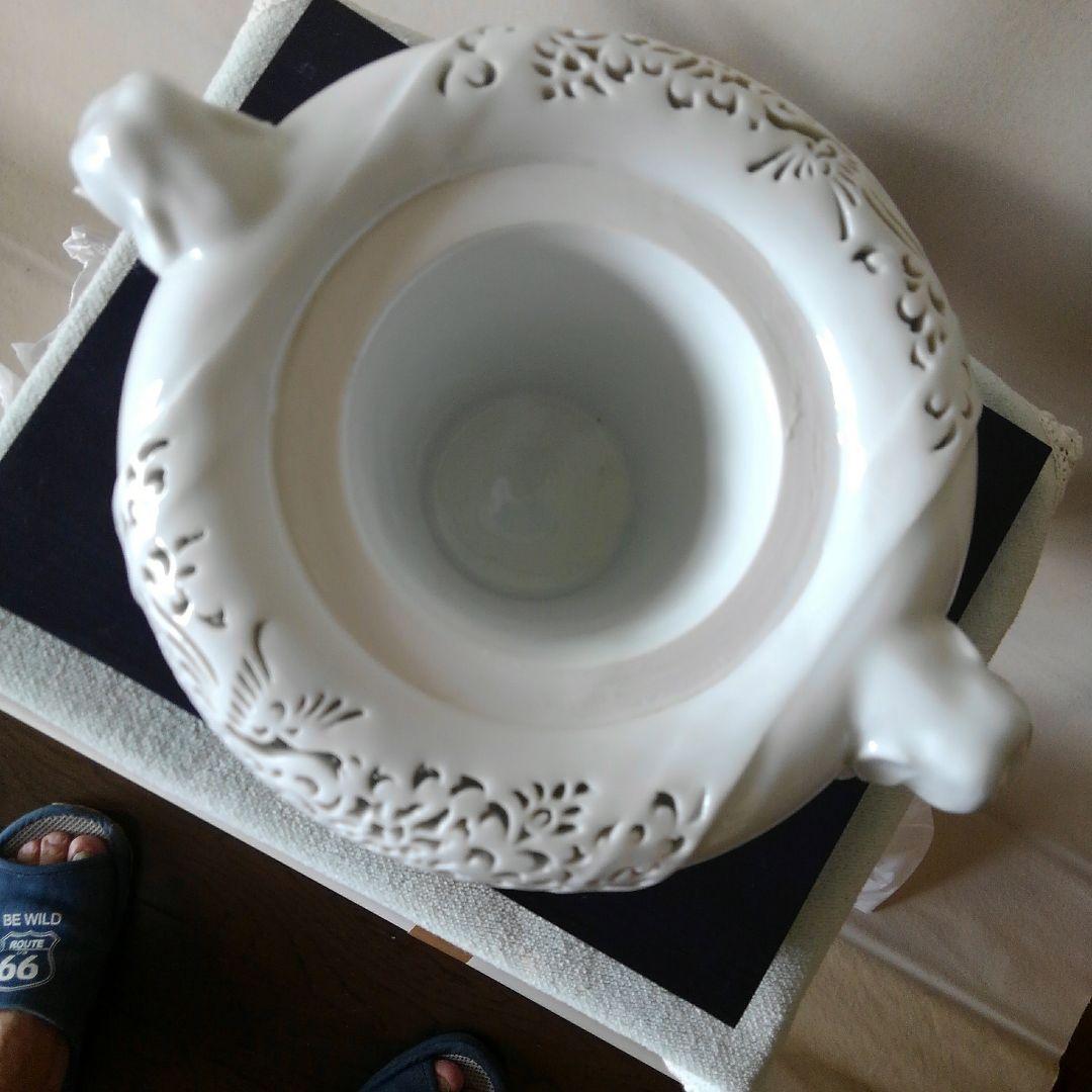 杉原一壺作　白磁大香炉